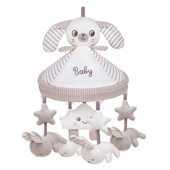 Sensory Unique Products Rabbit Cotton Fabric Baby Comfort Sleep Mobile Crib Newborn Baby Bed Hanging Toys with Music for Sleep