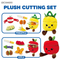 Newborn Babies Montessori Cutting Fruit Vegetable Cognitive Classification Toy Games Set Fruit Custom Logo Plush Toy with Sound