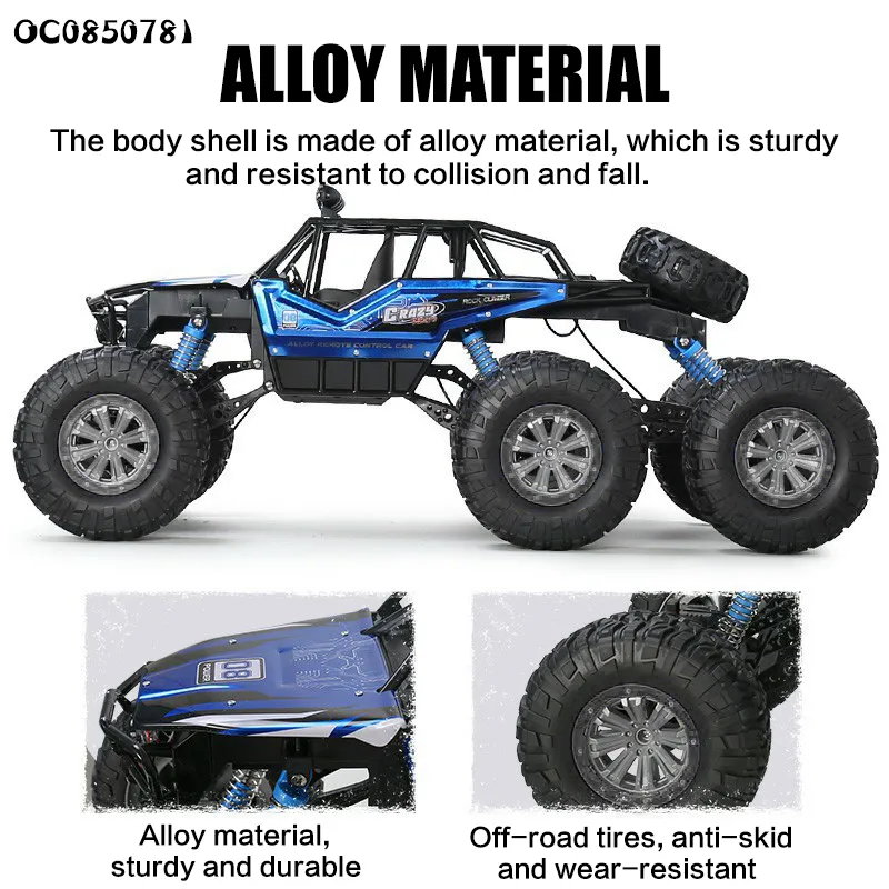 6 Wheels Climbing off Road Remote Control 1: 8 Scale Hot Toy Alloy The Model Car