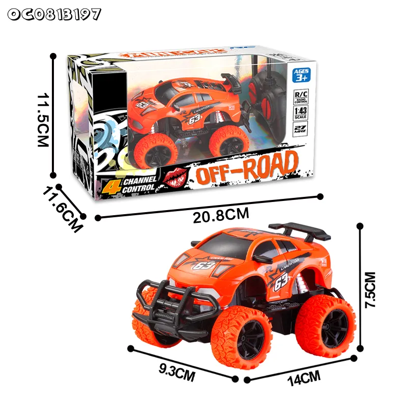 Wholesale Lighted up off Road Vehicle 1: 43 Stunt Model Kids Toy Cars