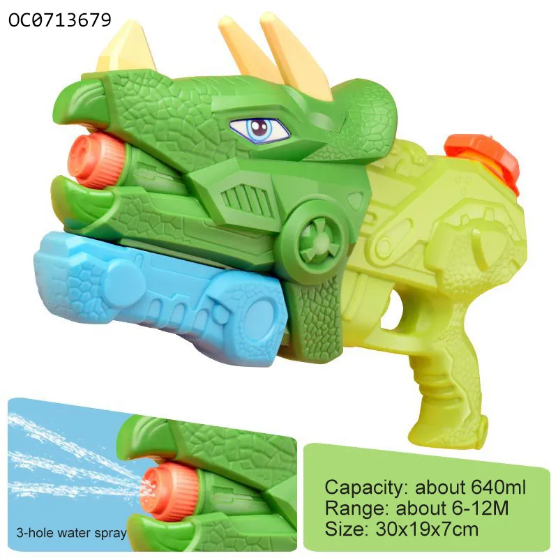 Summer Pool Plastic Dinosaur Shape Wholesale Most Powerful Strongest Water Spray High Pressure Pump Toy Water Guns for Children
