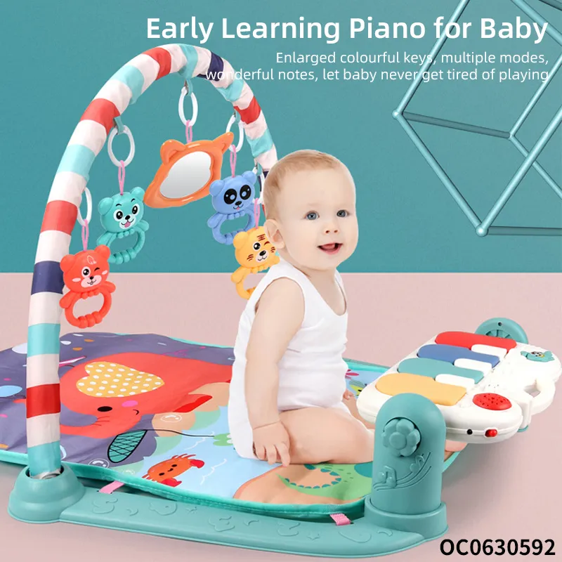 Hot Selling Safe Padded Keyboard New Born Baby Gym Play Mat for Floor with Musical Piano Playmat