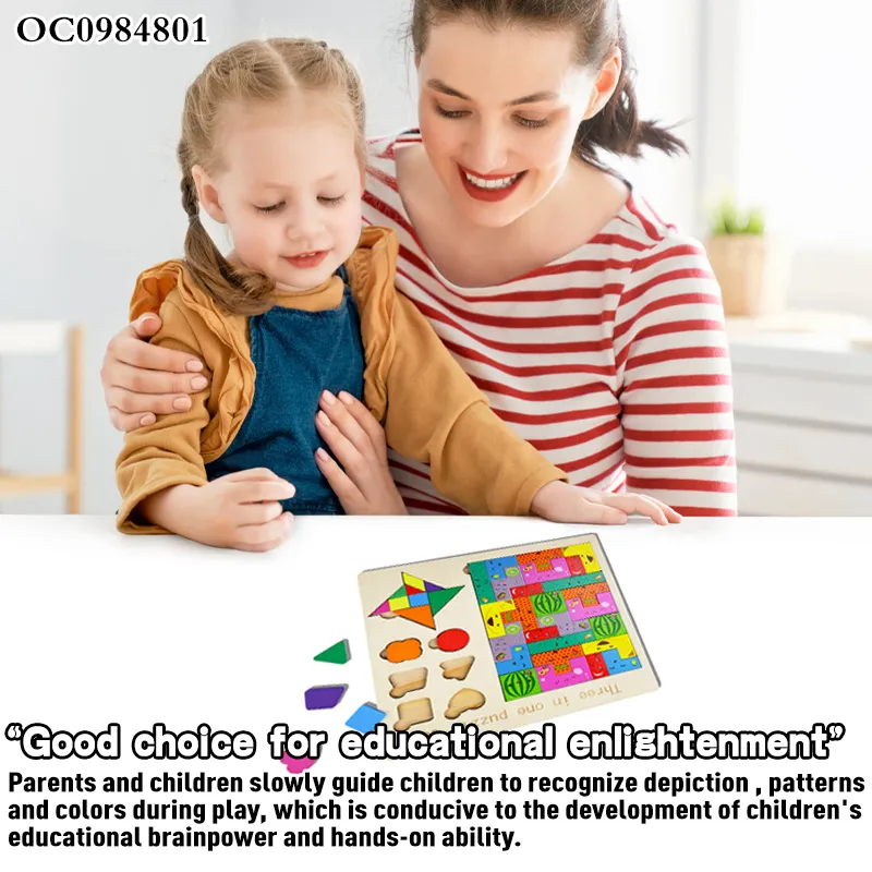 Shape Match Puzzle Custom Wood Busy Board Montessori Toys Educational Game for Children Wooden