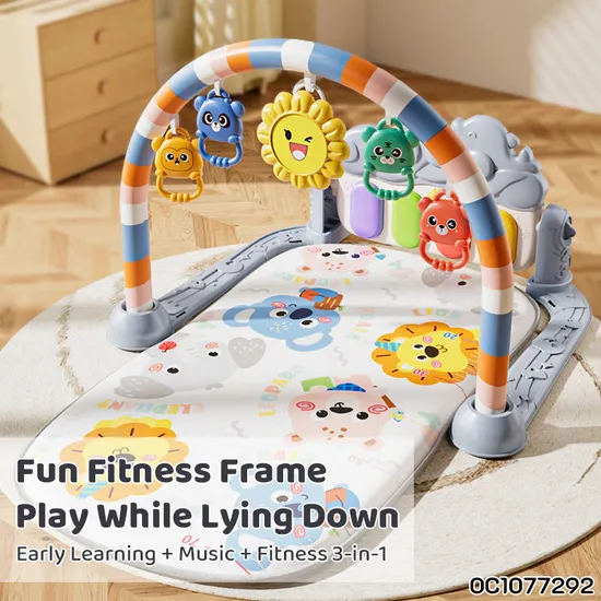 Hanging Animals Rattle Eco-Friendly Safety Baby Playmat Newborn Playing Gym and Hot Selling Fitness Mat