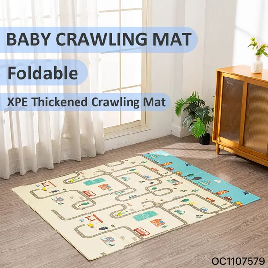Hot Selling Non Toxic Folding Kids Portable Cartoon Printed Mat Thick Foam Crawling Baby Foldable Safety Wholesale Play Mat for Indoor Outdoor
