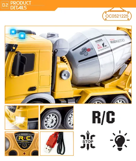 Wholesale Scale Plastic Truck Remote Control Kids RC Car with Lights