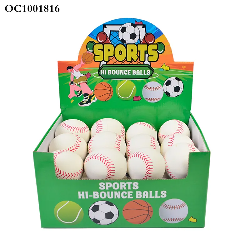 24PCS Cheap Toys Wholesale Rubber Baseball Stress Relief Squeeze Toys Stress Ball for Adults Kids