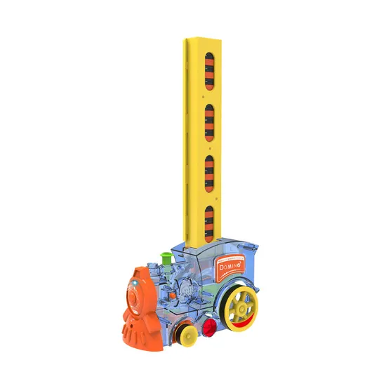 Automatic Dispenser Electric Trains Play Mix Colors Dominos Block Game Set Custom Personalized Manufacturers for Children Kids