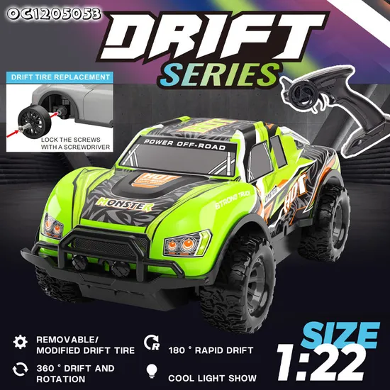 Plastic RC Fast Toy Racing 1: 22 Scale Remote Controlled Drift Toy Car
