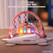 Hanging Rattle Toys Play Gym Mat Baby Fitness Frame Musical Mat with Pedal Piano to Sit and Lie Down for Floor