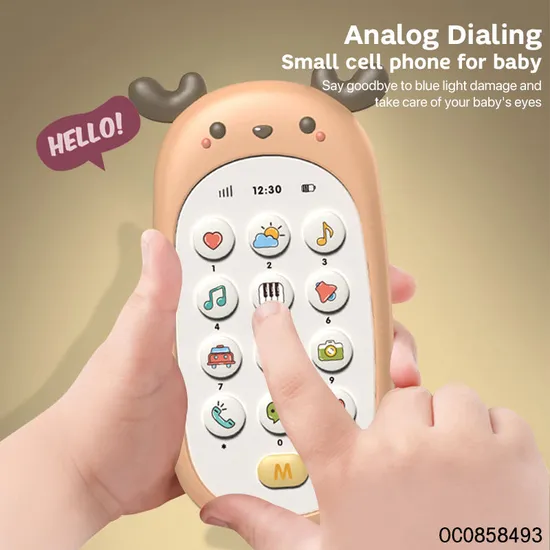 Cartoon Deer Other Baby Toys Early Education Electronic Sensory Musical Phone Toy Plastic