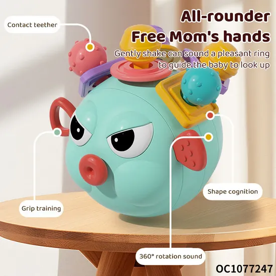 Hand Eye Coordination Training Shape Color Cognitive Development Toys Silicone Baby Teether Non Toxic Activity Cube for Baby