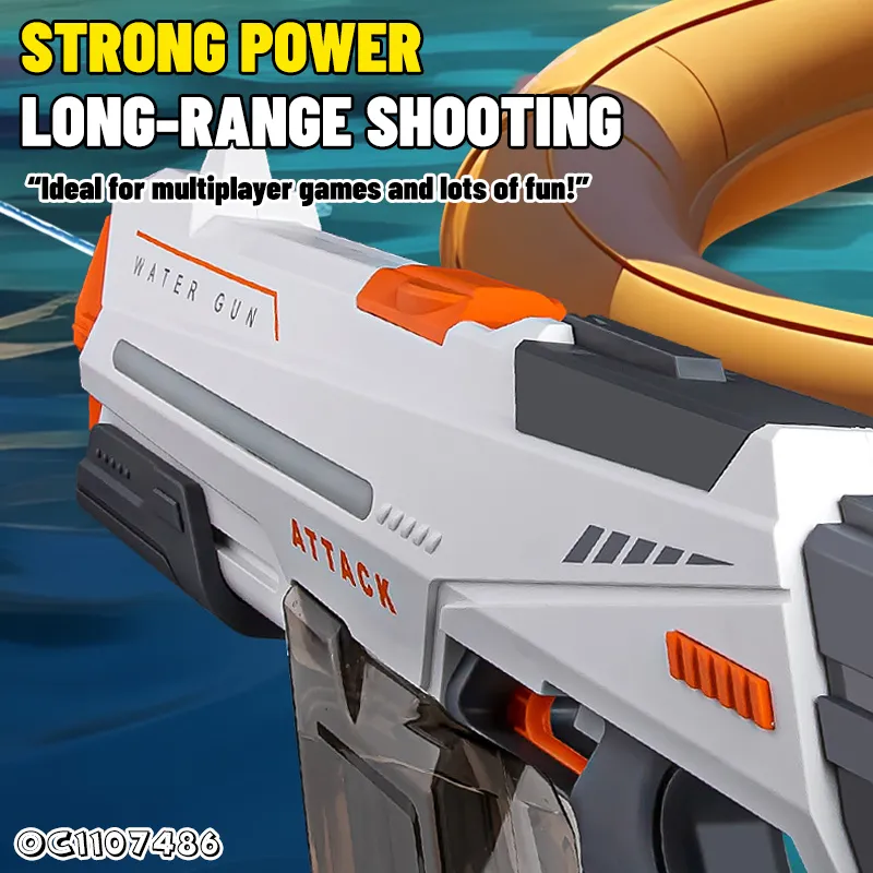 Shoot Game Automatic Absorption High Pressure Wholesale Electric Battery Operated Light up Strong Powerful Water Guns for Sale