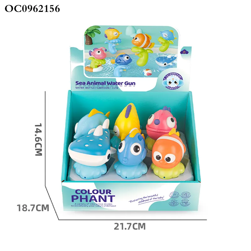 Wholesale New Small Fish Shooting Plastic Pressure Water Guns Summer Toy Water Gun for Kids