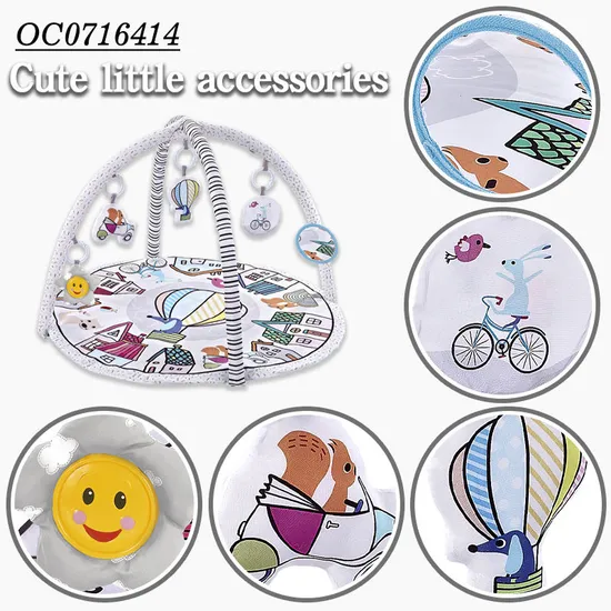 Hot Selling Infant Activity Mat Safety Training Newborn Wholesale Play Mat Baby Play Round Floor Mat