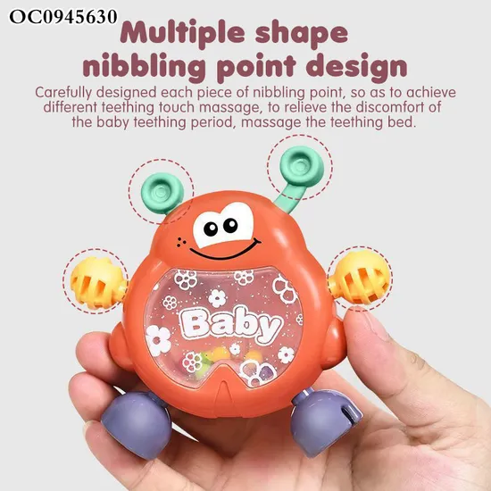 Unisex ABS Chew Bite Gel Boiled Rattles Silicone Teether Eco Friendly Rattle Plastic New Born Baby Toy for Sale with Storage Box