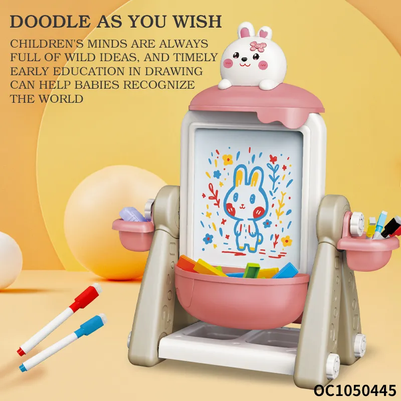 Custom Early Education Brain Development Colorful Toddler Double Sided Toys Drawing Block Puzzle Board DIY Color Geometric Game