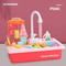 Vegetable Dish Washing Toy Set Kitchen Sink with Accessories Toys for Pretend Play