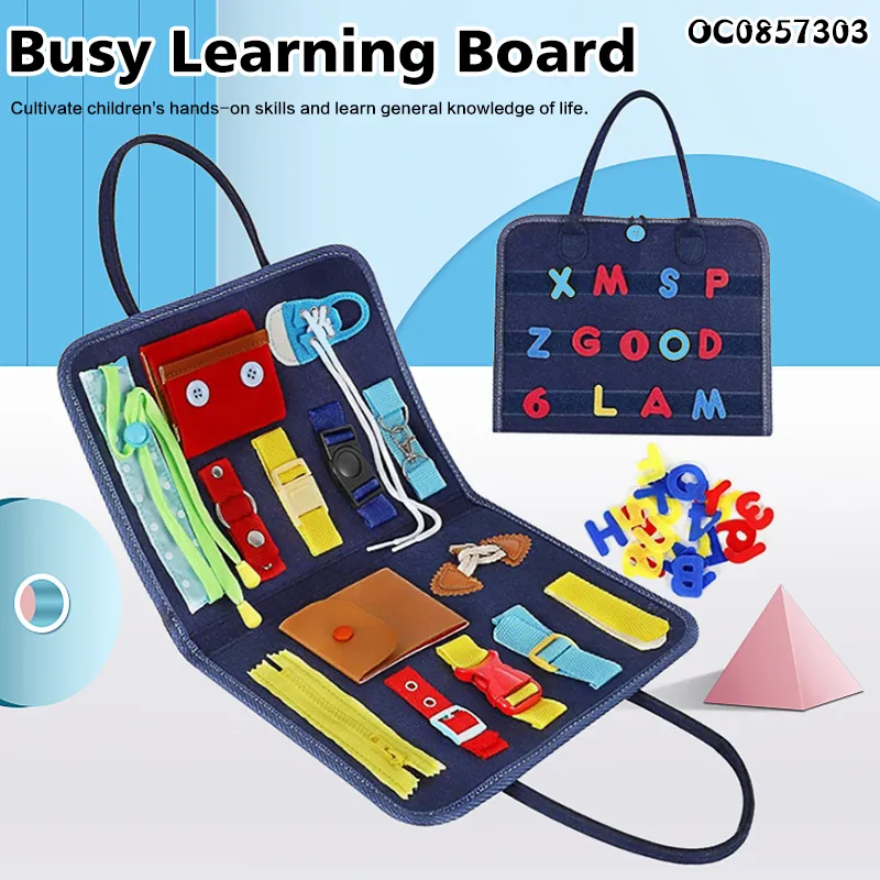 Learning Resources ABC Alphabet Activity Set Montessori Educational Toys Felt Busy Learning Board for Toddlers