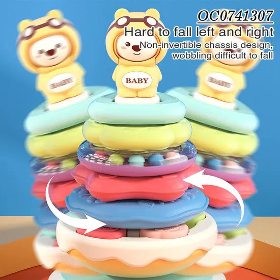 New Stacks of Circles Silicone Stacking Ring Stem Learning Other Baby Toys