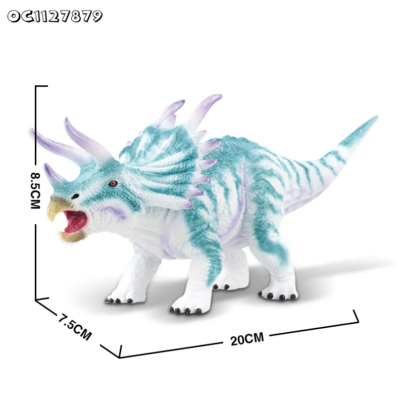 Styracosaurus Cognitive Educational Toys 3D Animal Collectable Simulation Realistic 4 Inch PVC Solid Dinosaur for Kids Boys