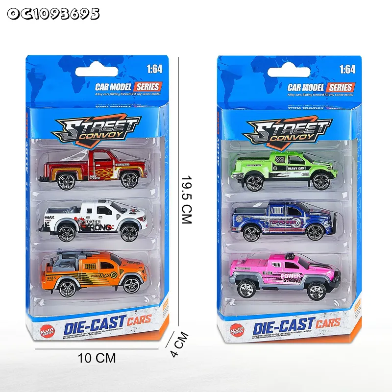 Wholesale off Road Toy Car Friction Powered Antiques 4 Pieces Kids Freewheel Toys 1: 64 Scale Diecast Car Slide Model Miniatures