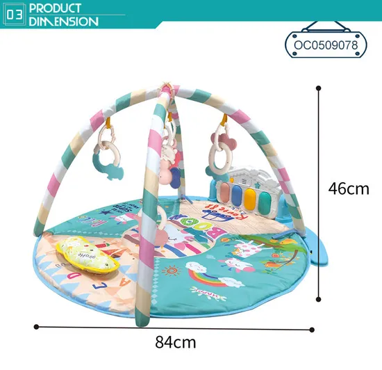 Hot Selling Baby Activity Animal Exercise Crawling Mat Newborn Foldable Safe Baby Play Gym Mat