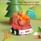 Wholesale Rubber Wheels Soft Plastic Remote Control RC Dinosaur Car Toy for Kids