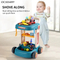 Wholesale Plastic Play Food Set Cart Children's Pretend BBQ Cooking Kitchen Toy