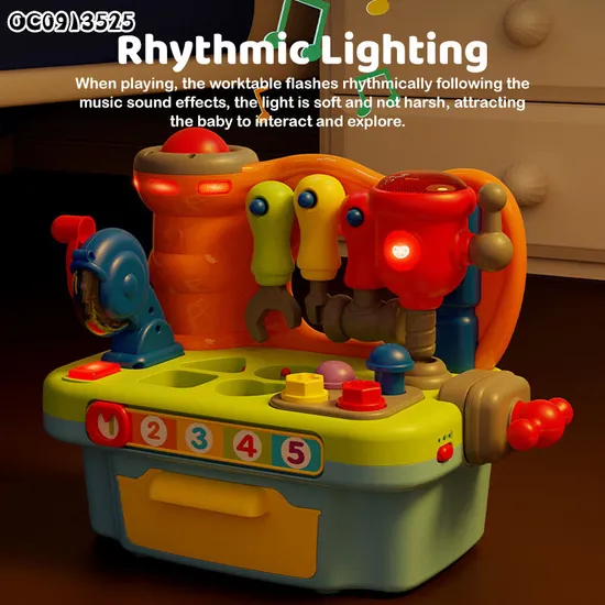 Pretend Play Toys Plastic Kids Educational Tool Box Toy Set for Children Boys Tools Table