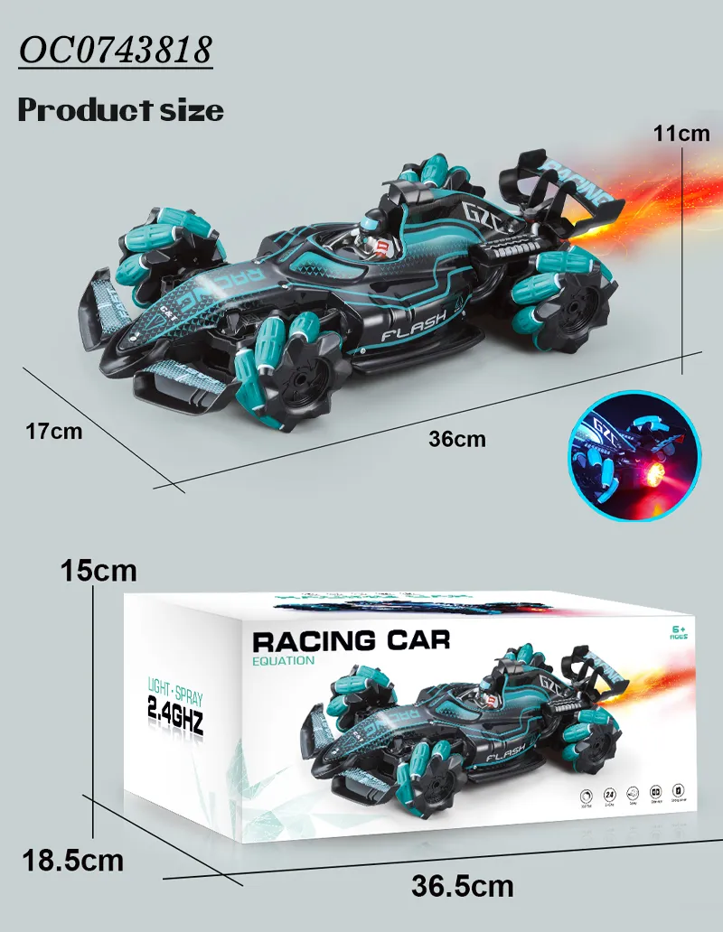 1: 14 Electric Scale 9CH Mist Spray Super RC Remote Control RC Model Cars for Boys