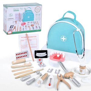 Wholesale Kids Wooden Pretend Play Medical Fun Creative Children's Doctor and Dentist Toys Set