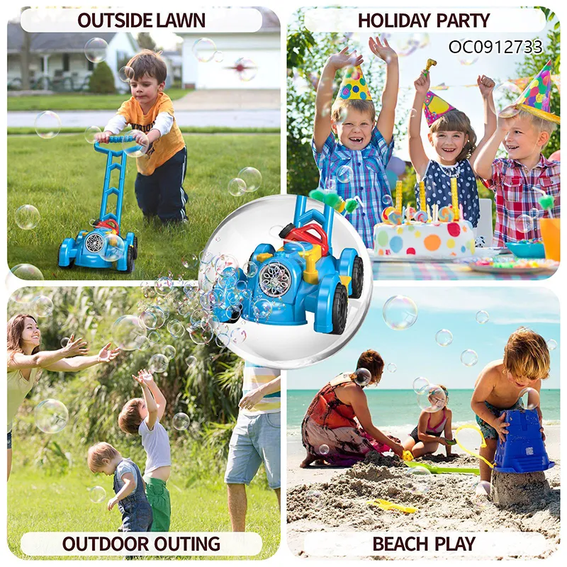 Bubble Blower Toys Electric Lawn Mower Bubbles Machine for Outdoor Game Kids