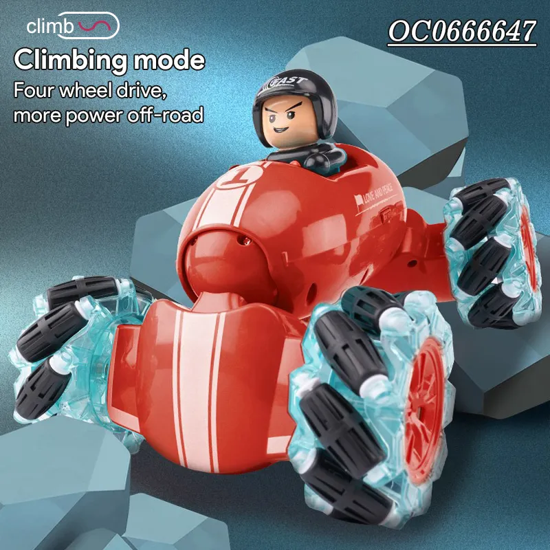 Wholesale Spray Function Radio Control Robot Advanced Technology RC Stunt Twisting Car Toy