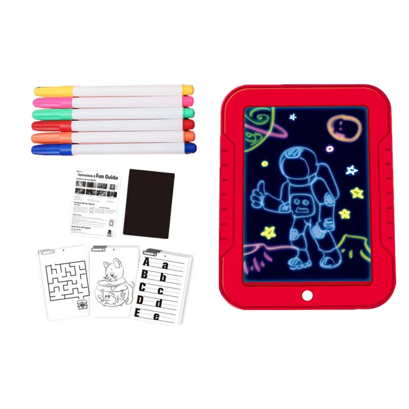 Wholesale Magnetic Kids Electronic 8 Colour Lights Children LCD Writing and Drawing Board