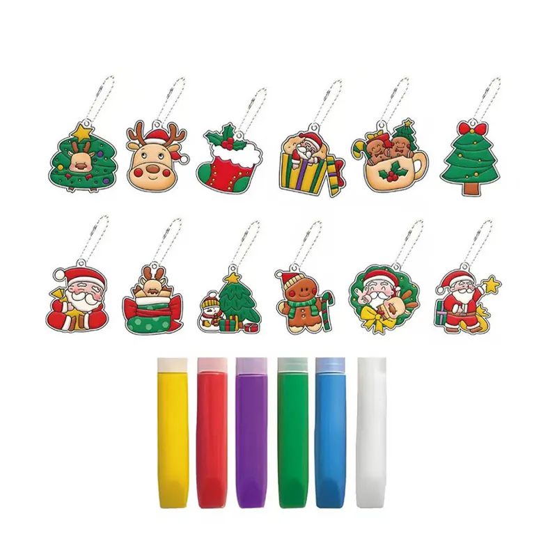 Popular DIY Color Art and Craft Material Handmade Keychain Christmas Painting Toys for Kid