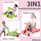 Multifunctional Wholesale Designed New Model Ride on Car Shaped 3 in 1 Plastic Educational Baby Walker with Wheels and Seat