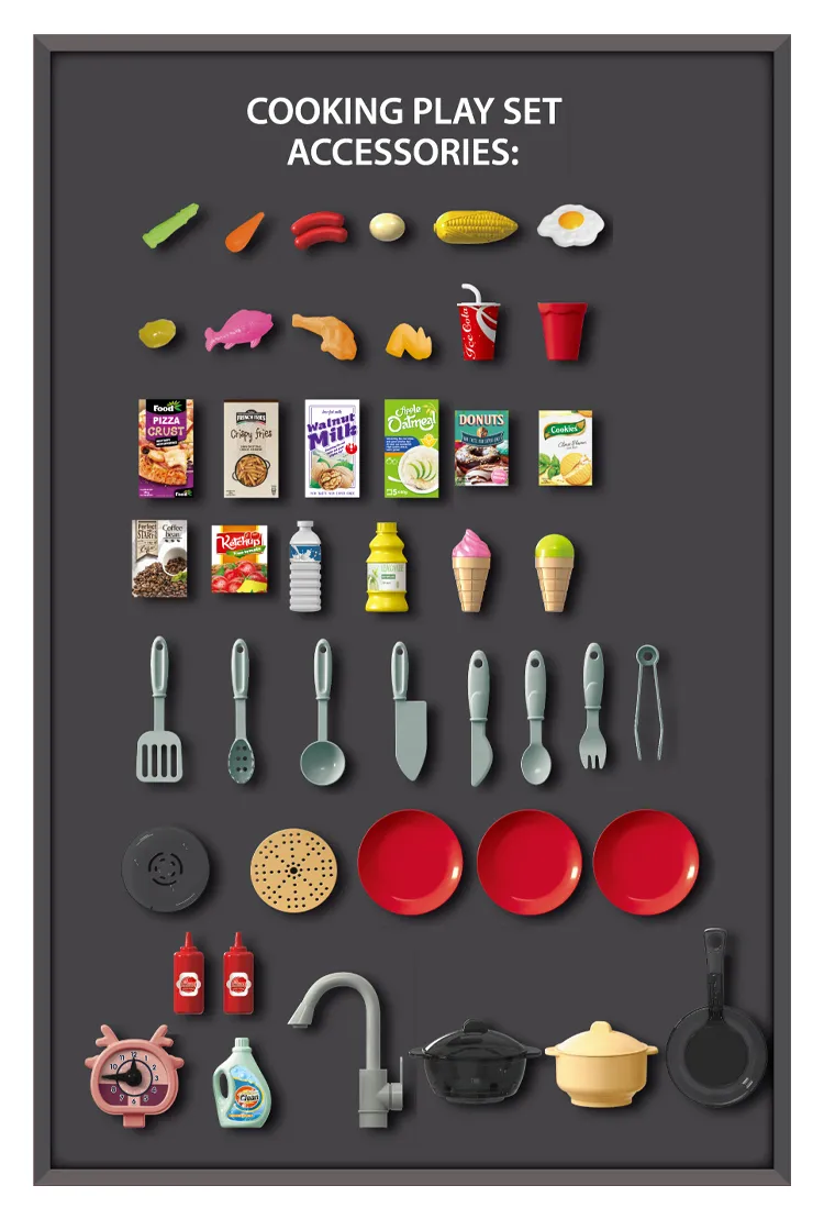 Wholesale Plastic Children House Food Toys Big Kitchen Cooking Pretend Role Play Set