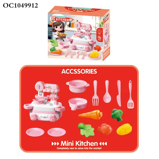 Wholesale Children's Plastic Games Pretend Play Plastic Fruits and Vegetables Cutting Kitchen Set Toys for Kids