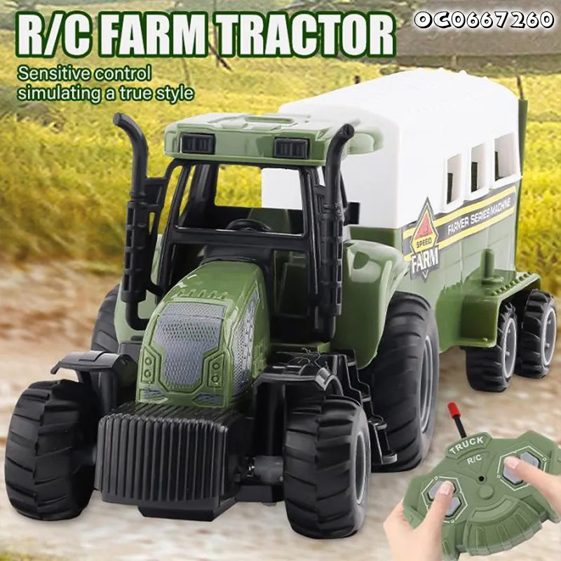 High Quality Toy Car Transporters Model Kids Remote Control RC Farmer Car Farmer Toy Truck with Sound