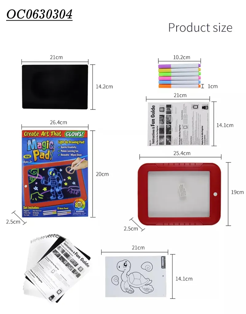 Wholesale Montessori Education Color Magnetic Electronic Magic 3D Writing LED LCD Drawing Boards for Kids