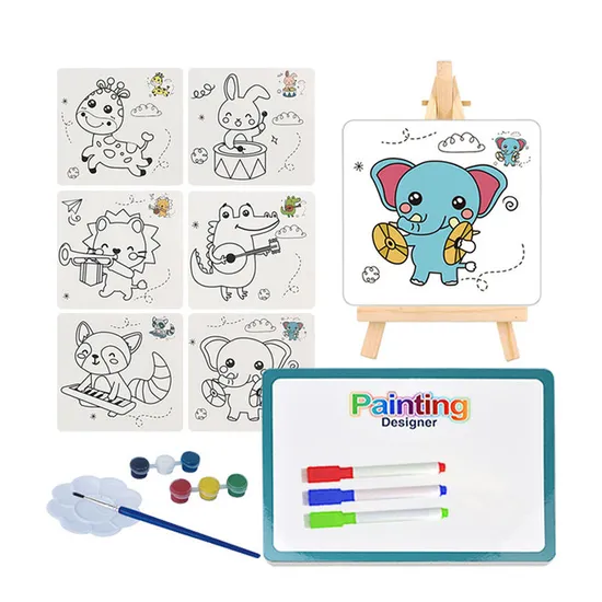 Cartoon Animals Creative and DIY Craft Art Toys Draw Double Sided Toys Wholesale Magnetic Writing Drawing Board