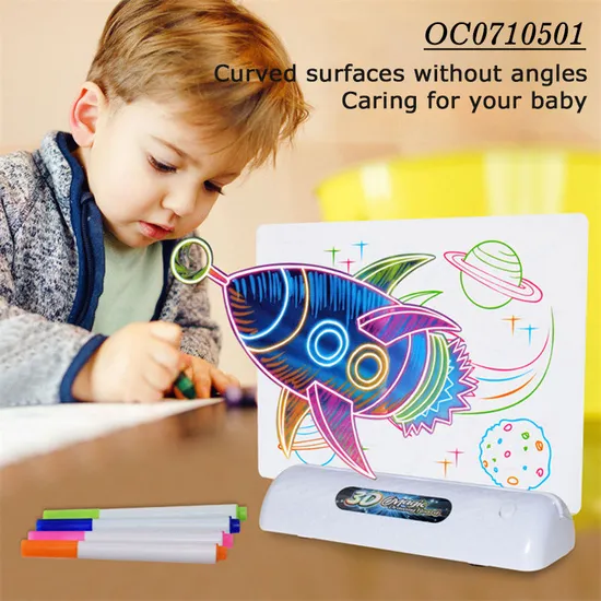 Montessori Smart Magic 3D Glasses LCD Light Wholesale Magnetic Drawing Writing Board for Kids