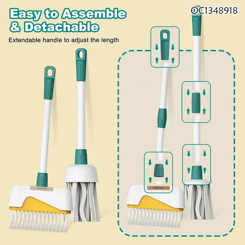 Wholesale Housekeeping Broom and Mop Cleaning Tools Pretend Play Home Cleaning Play Set Cleaning Cart Toy for Kids Home