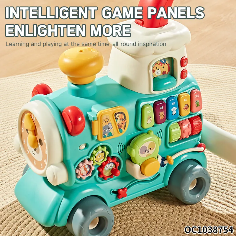 Stand Learning Walker 2 in 1 New Model Design Car Shaped Push Wholesale New Designed Educational Baby Train Walker