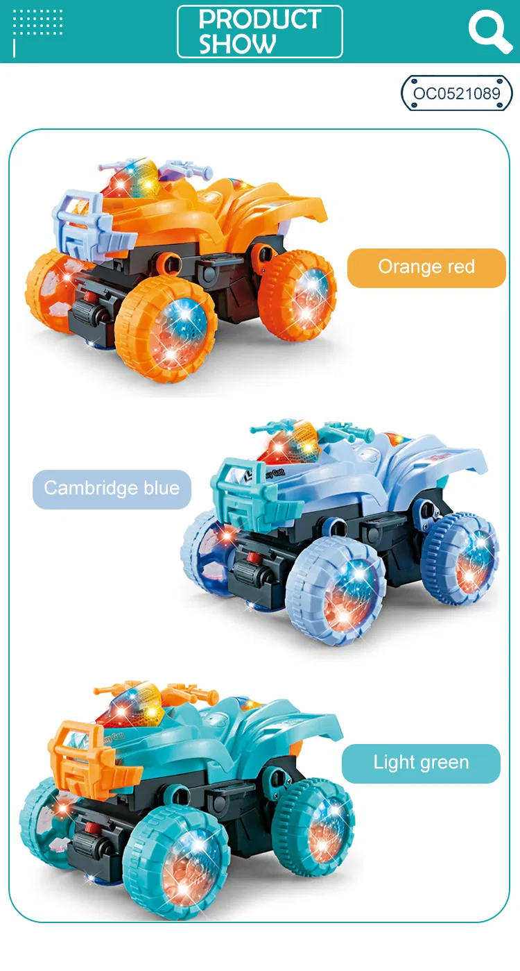 Battery Operated Mini ATV RC Stunt Remote Control Toy Car for Kids with Light Sound