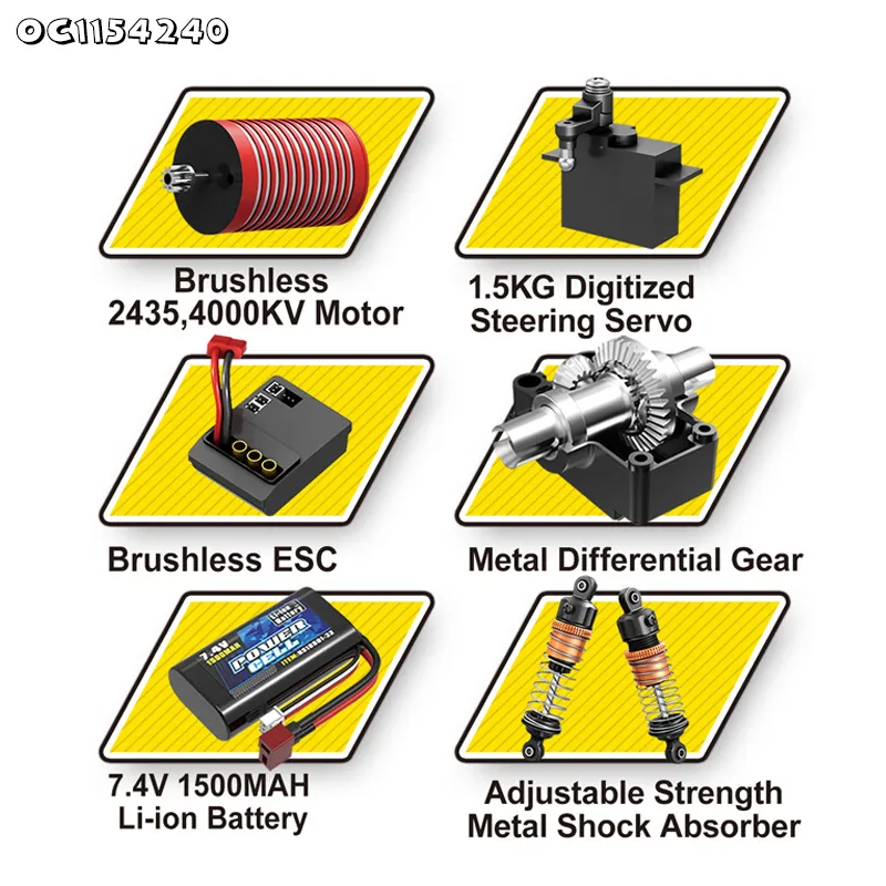 Wholesale Good Quality Four Wheel Drive 1: 16 High Speed Scale Model RC Racing Cars