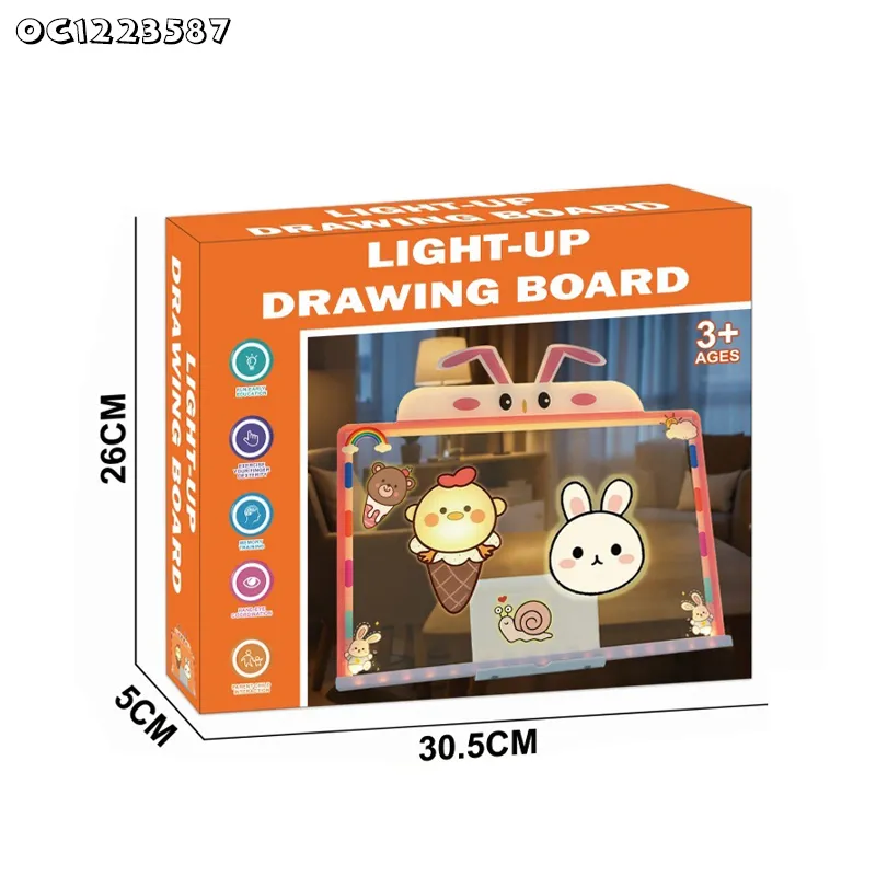 Low Cost Kids Rechargeable Creative LED Glow Drawing Board for Children Educational Toy