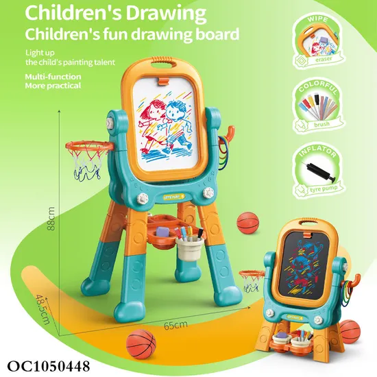 3 in 1 Basketball and Ring Toss Game Double Sided Functional Plastic Children's Wholesale Magnetic Writing Drawing Board