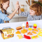 Wholesale Montessori Educational Pretend Play Fast Food Plastic Hamburger and Ice Cream Toys for Kids' Kitchen Simulation